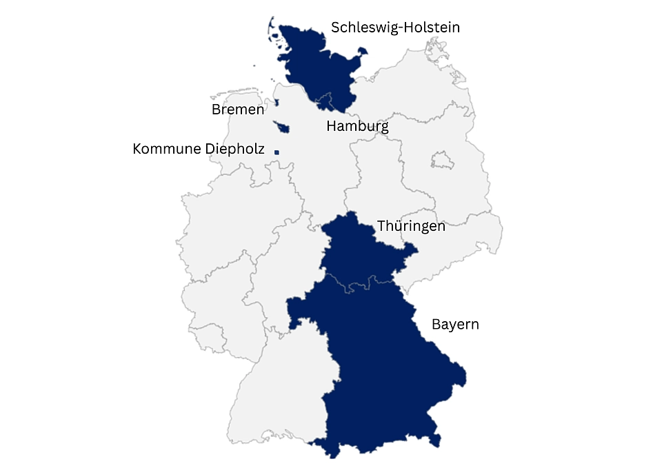Deutschlandkarte mit nachnutzenden L&auml;ndern 