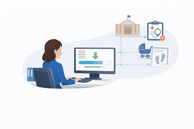 Übersicht des Onlinedienstes ELFEConnect